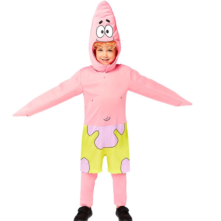 Patrick Seestern Kostüm aus Spongebob Schwammkopf für Kinder Patrick Seestern Kostüm aus Spongebob Schwammkopf für Kinder 3-8 Jahre rosa Fasching Karneval Mottoparty Kindergeburtstag Sponge Squarepants Meerestier Lizenzkostüm