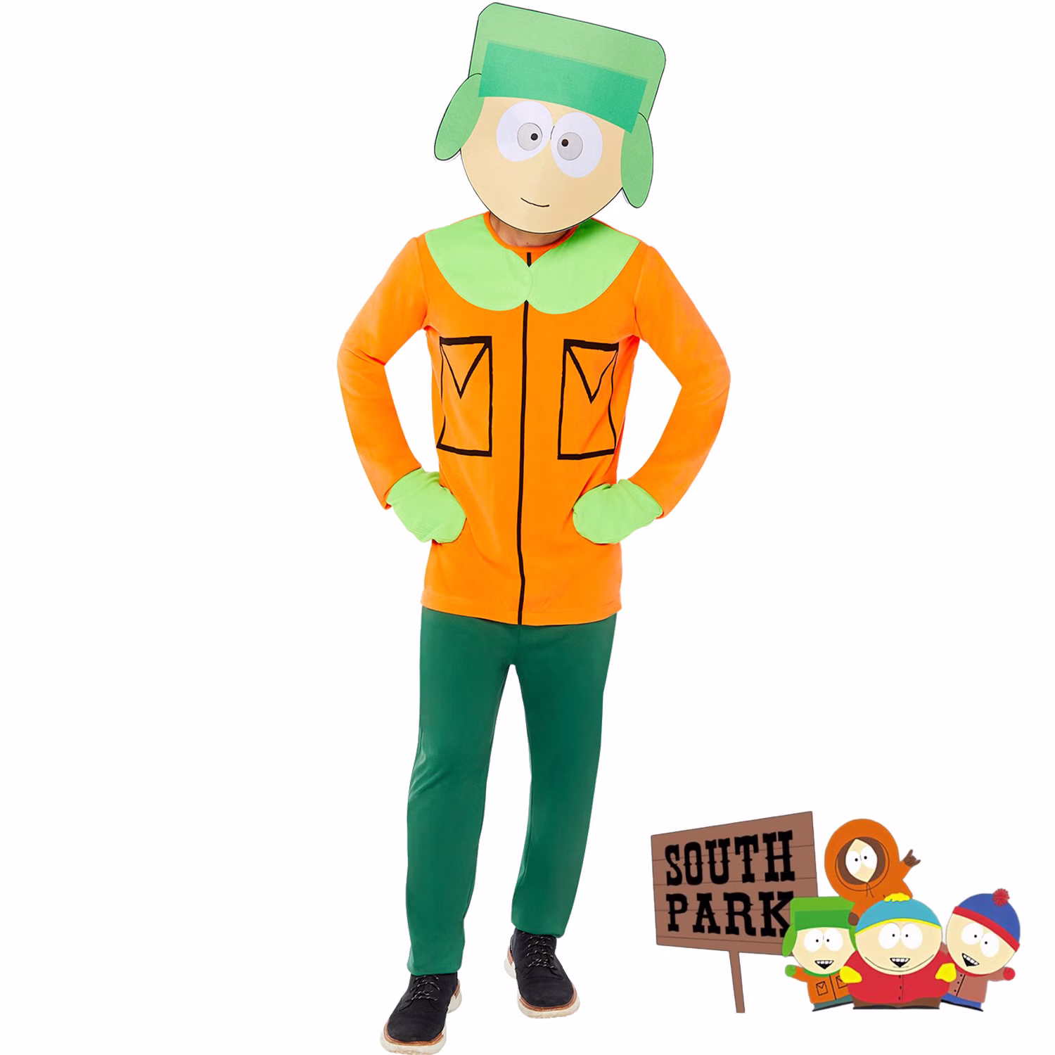 South Park Kostüm Kyle für Teenager und Erwachsene Gr. S-L Fasching Karneval Mottoparty Gruppenkostüm Filmheld 90er Jahre South Park Kostüm Kyle für Teenager und Erwachsene Gr. S-L Fasching Karneval Mottoparty Gruppenkostüm Filmheld 90er Jahre