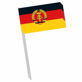 XXL DDR Party-Set Deko für 8 Personen 57-tlg. Pappgeschirr Mottoparty Nostalgie schwarz rot gold Ostalgie Andere Länder