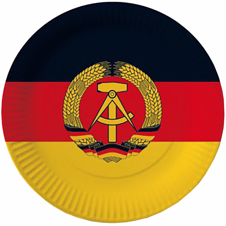 XXL DDR Party-Set Deko für 8 Personen 57-tlg. Pappgeschirr Mottoparty Nostalgie schwarz rot gold Ostalgie Andere Länder XXL DDR Party-Set Deko für 8 Personen 57-tlg. Pappgeschirr Mottoparty Nostalgie schwarz rot gold Ostalgie Andere Länder