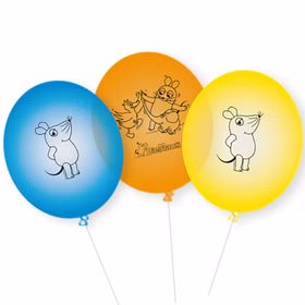 Die Maus Party-Set Kindergeburtstag 8 Kinder 75-tlg. Pappgeschirr Mottoparty Tischdeko Die Sendung mit der Maus Luftballons Modellierballons Deko