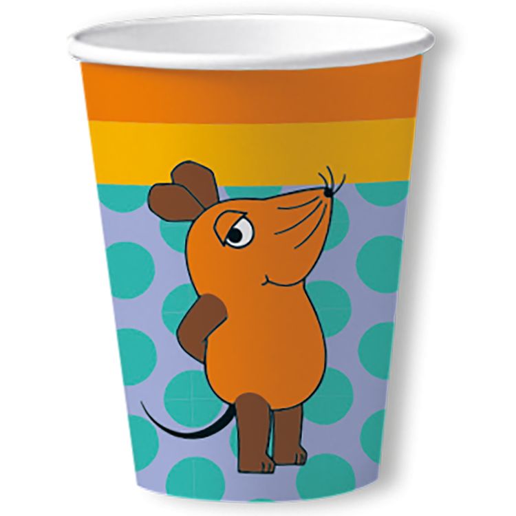 XXL Die Maus Party-Set Kindergeburtstag 8 Kinder 86-tlg. Pappgeschirr Mottoparty Tischdeko Die Sendung mit der Maus Luftballons Modellierballons Deko