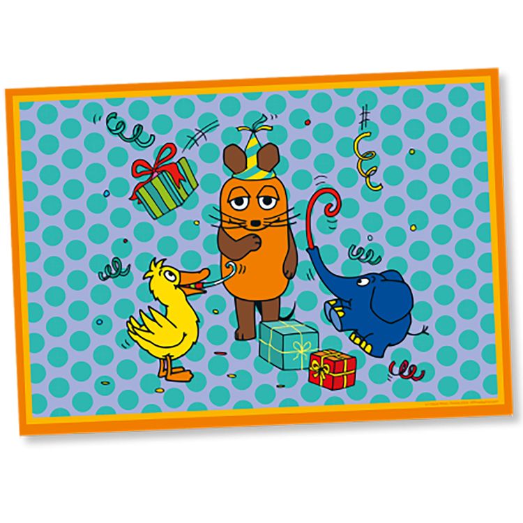 XXL Die Maus Party-Set Kindergeburtstag 8 Kinder 86-tlg. Pappgeschirr Mottoparty Tischdeko Die Sendung mit der Maus Luftballons Modellierballons Deko