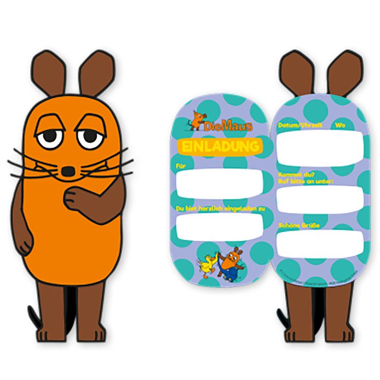 XXL Die Maus Party-Set Kindergeburtstag 8 Kinder 86-tlg. Pappgeschirr Mottoparty Tischdeko Die Sendung mit der Maus Luftballons Modellierballons Deko