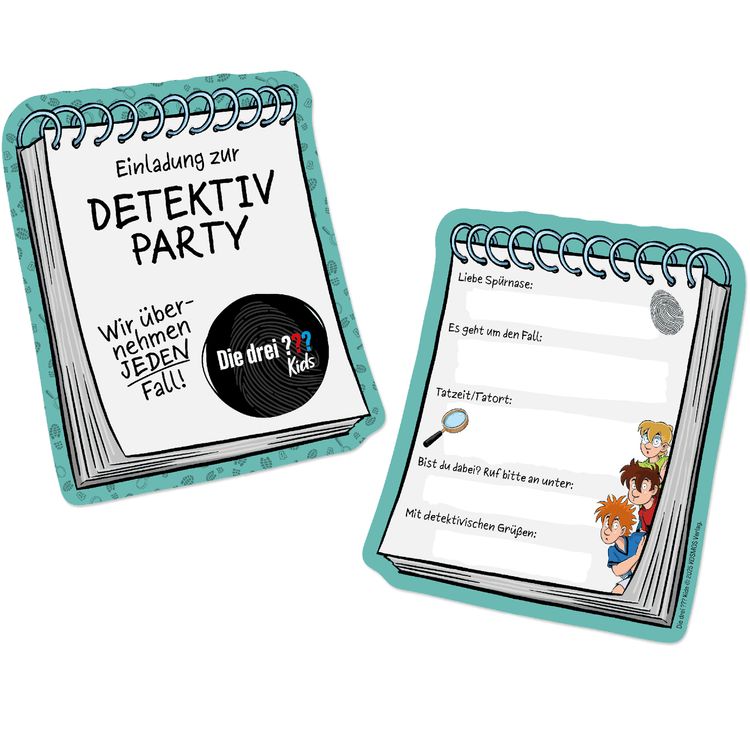 XXL Die drei ??? Kids Party-Set Kindergeburtstag 8 Kinder 117 Teile Pappgeschirr Mottoparty Tischdeko Luftballons Deko Die drei Fragezeichen Zubehör