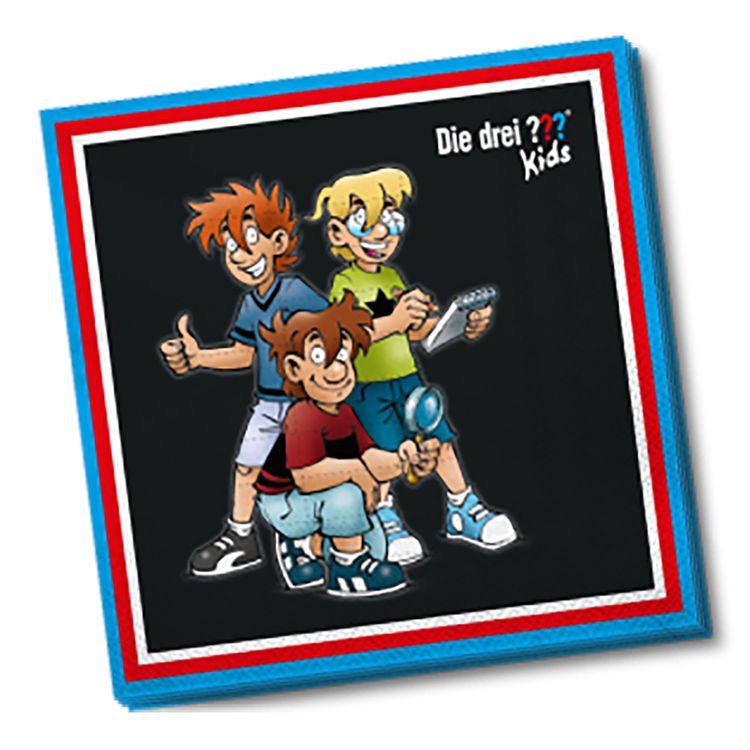 XXL Die drei ??? Kids Party-Set Kindergeburtstag 8 Kinder 117 Teile Pappgeschirr Mottoparty Tischdeko Luftballons Deko Die drei Fragezeichen Zubehör