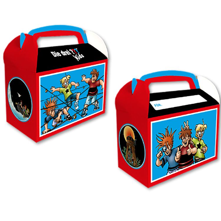 XXL Die drei ??? Kids Party-Set Kindergeburtstag 8 Kinder 117 Teile Pappgeschirr Mottoparty Tischdeko Luftballons Deko Die drei Fragezeichen Zubehör