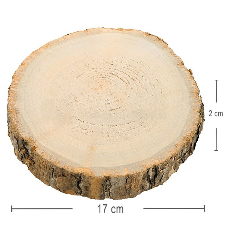 Holzscheibe Baumscheibe 17 cm Deko Hochzeit, 1 Stück Holzscheibe Baumscheibe Deko Hochzeit 1 Stück 17 cm Tisch-Deko Geburtstag Basteln DIY Winter Weihnachtszeit Tischdekoration
