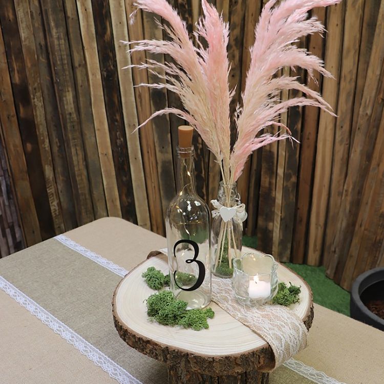 Holzscheibe Baumscheibe 17 cm Deko Hochzeit, 1 Stück Holzscheibe Baumscheibe Deko Hochzeit 1 Stück 17 cm Tisch-Deko Geburtstag Basteln DIY Winter Weihnachtszeit Tischdekoration