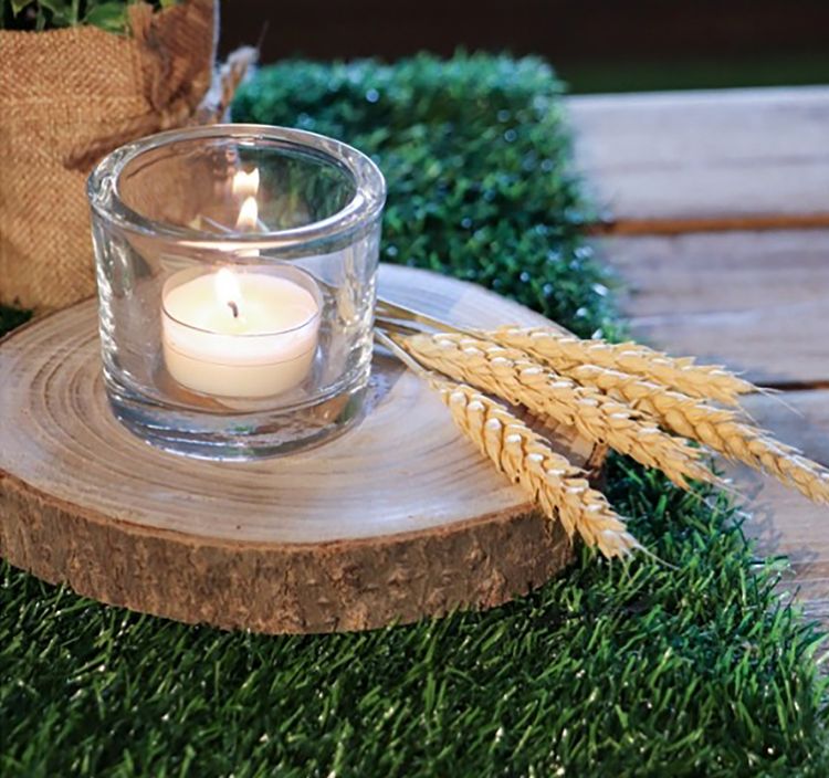 Holzscheibe Baumscheiben-Set Deko Hochzeit 8 Stück 17 cm Tisch-Deko DIY Basteln Geburtstag Advent Jahreszeiten Ostern Holzscheibe Holzstamm Dekoration