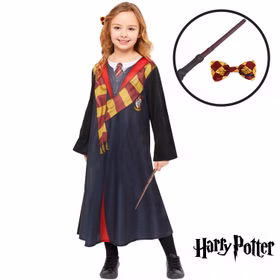 Hermine Granger Deluxe Kostüm für Kinder 4-12 Jahre mit Zauberstab und Haargummi-Schleife Harry Potter Gryffindor Hogwarts Zauberlehrling Zauberschülerin Fasching Karneval Mottoparty Halloween Hermine Granger Deluxe Kostüm für Kinder 4-12 Jahre mit Zauberstab und Haargummi-Schleife Harry Potter Gryffindor Hogwarts Zauberlehrling Zauberschülerin Fasching Karneval Mottoparty Halloween