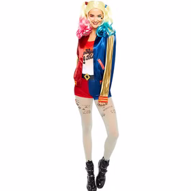 Harley Quinn Kostüm Suicide Squad für Damen Gr. S-L Fasching Karneval Mottoparty Paarkostüm  Filmheld Marvel DC