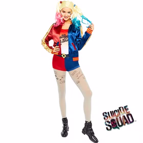 Harley Quinn Kostüm Suicide Squad für Damen Gr. S-L Fasching Karneval Mottoparty Paarkostüm  Filmheld Marvel DC