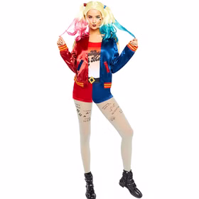 Harley Quinn Kostüm Suicide Squad für Damen Gr. S-L Fasching Karneval Mottoparty Paarkostüm  Filmheld Marvel DC