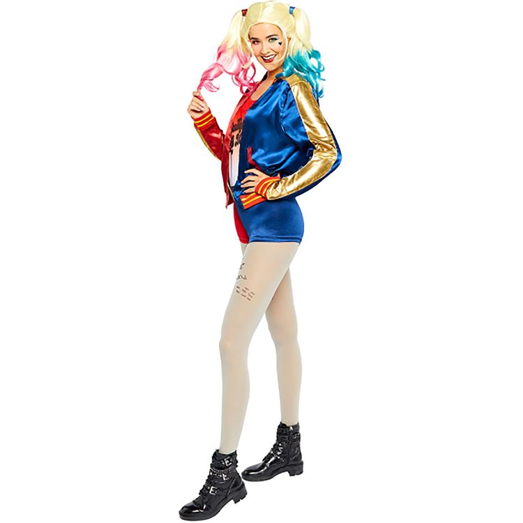 Harley Quinn Kostüm Suicide Squad für Damen Harley Quinn Kostüm Suicide Squad für Damen Gr. S-L Fasching Karneval Mottoparty Paarkostüm  Filmheld Marvel DC