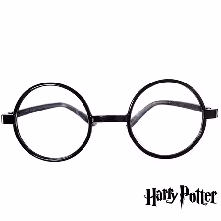 Harry Potter Brille schwarz mit runden Gläsern Kostüm-Zubehör Zauberlehrling Fasching Karneval Mottoparty Halloween Accessoire Harry Potter Brille schwarz mit runden Gläsern Kostüm-Zubehör Zauberlehrling Fasching Karneval Mottoparty Halloween Accessoire
