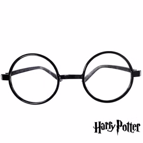 Harry Potter Brille schwarz mit runden Gläsern Kostüm-Zubehör Zauberlehrling Fasching Karneval Mottoparty Halloween Accessoire
