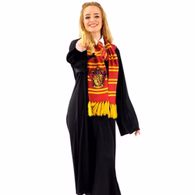Harry Potter Schal Gryffindor rot-gelb gestreift Kostüm-Zubehör Winterschal Zauberlehrling Fasching Karneval Mottoparty Halloween Accessoire