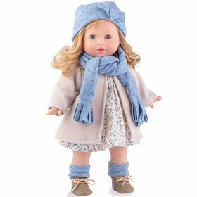 Puppe Ida 42 cm mit langen Haaren & Schlafaugen Weichkörper Spielzeug Puppe zum kämmen und frisieren Geschenkidee