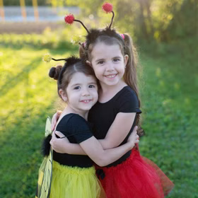 Marienkäfer Kostüm-Set Flügel Haarreif & Rock für Kinder 4-6 Jahre rot Ladybug Tier Fasching Karneval Mottoparty Sommer Kindergeburtstag Kinderfasching