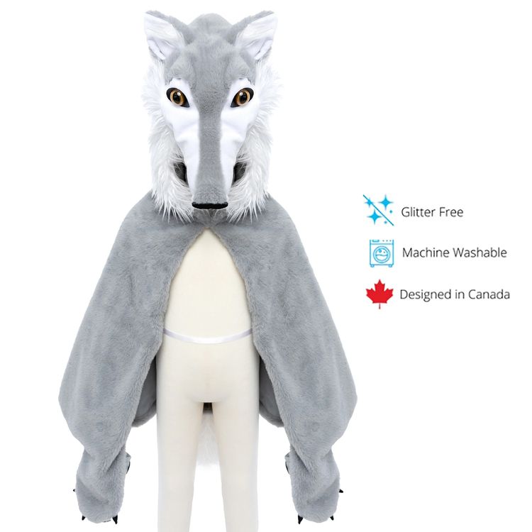 Wolf Kostüm Isegrim für Kinder Wolf Kostüm Isegrim für Kinder 4-6 Jahre grau-silber Tier Märchen Rotkäppchen Fasching Karneval Mottoparty Kinderfasching Kindergeburtstag Kinder-Theater