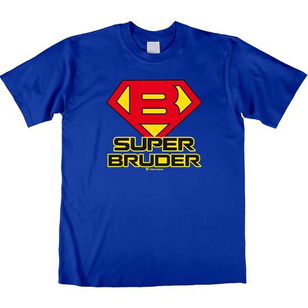 Super Bruder T-Shirt blau Geschenkidee Geburtstag für Herren