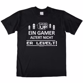 T-Shirt Geburtstag Gamer Level Up mit Wunschname für Herren gr. M-L schwarz Geschenk Zocker Computer-Nerd Geschenkidee Herren-Bekleidung SALE T-Shirt Geburtstag Gamer Level Up mit Wunschname für Herren gr. M-L schwarz Geschenk Zocker Computer-Nerd Geschenkidee Herren-Bekleidung SALE
