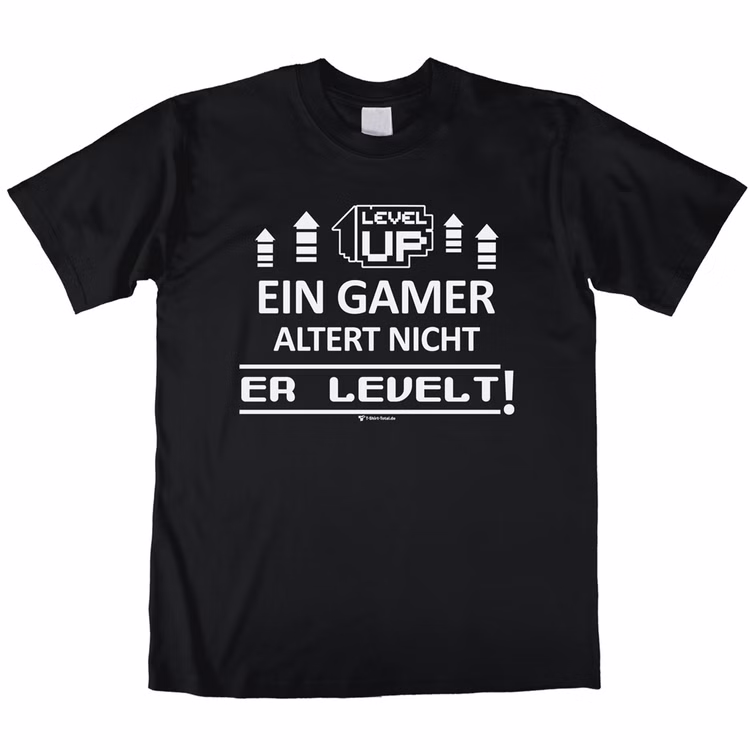 T-Shirt Geburtstag Gamer Level Up mit Wunschname für Herren gr. M-L schwarz Geschenk Zocker Computer-Nerd Geschenkidee Herren-Bekleidung SALE T-Shirt Geburtstag Gamer Level Up mit Wunschname für Herren gr. M-L schwarz Geschenk Zocker Computer-Nerd Geschenkidee Herren-Bekleidung SALE