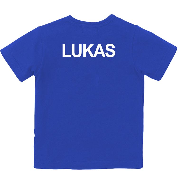 T-Rex T-Shirt Schulanfang Mit Biss in die 1. Klasse Gr. 110-152 blau mit Wunschname Schulanfang ABC-Schütze Geschenkidee Zuckertüte für Jungen SALE