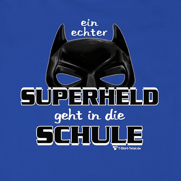 Superhelden T-Shirt Schulanfang Superheld geht in die Schule Gr. 110-152 blau Schulanfang ABC-Schütze Geschenkidee Zuckertüte für Jungen
