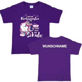Einhorn T-Shirt Sternchen Schulanfang ich trabe zur Schule mit Wunschname Gr. 110-152 lila Schulanfang ABC-Schütze Geschenkidee Zuckertüte für Mädchen SALE Einhorn T-Shirt Sternchen Schulanfang ich trabe zur Schule mit Wunschname Gr. 110-152 lila Schulanfang ABC-Schütze Geschenkidee Zuckertüte für Mädchen SALE