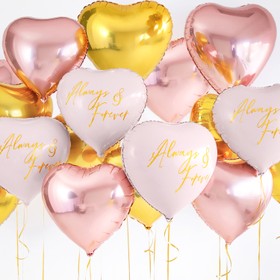 Herz Folienballon Rose Gold 45 cm Hochzeit Valentinstag Liebe Party-Deko