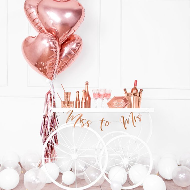 Herz Folienballon Rose Gold 45 cm Hochzeit Valentinstag Liebe Party-Deko Herz Folienballon Rose Gold 45 cm Hochzeit Valentinstag Liebe Party-Deko