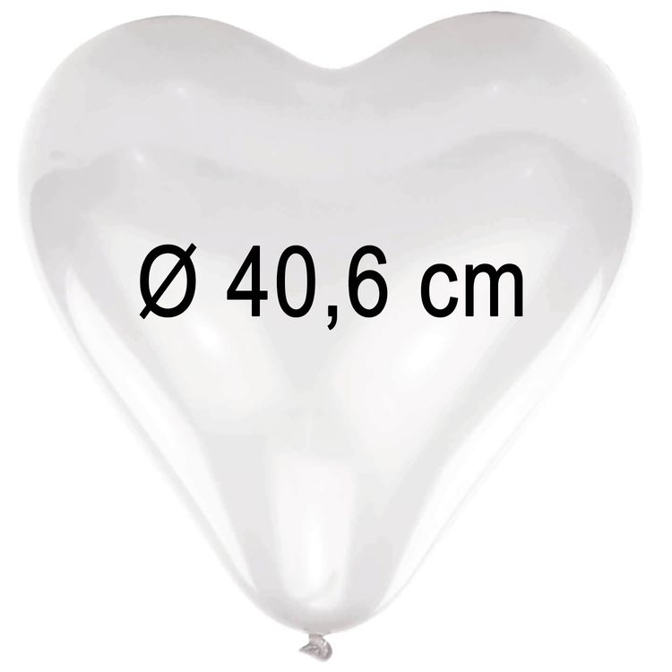 Herz Luftballons weiß Ø 40,6 cm 10 Stück Ballon Hochzeit Verlobung Valentinstag Muttertag Liebeserklärung Wedding Hochzeits-Deko Ballons zur Trauung fliegen lassen Ballonflugkarten zur Hochzeit