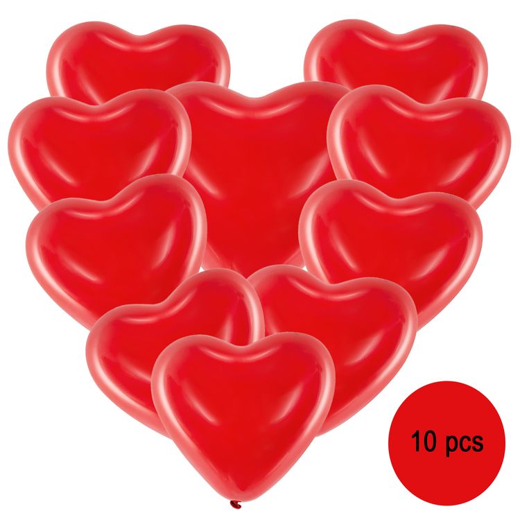 Herz Luftballons rot & weiß Ø 40,6 cm 20 Stück Ballon Hochzeit Verlobung Valentinstag Muttertag Liebeserklärung Wedding Hochzeits-Deko Ballons zur Trauung fliegen lassen Ballonflugkarten zur Hochzeit