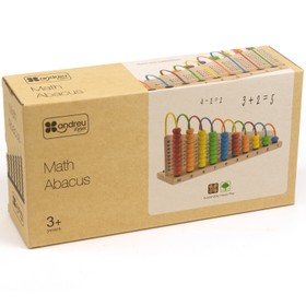 Abakus Rechenschieber Grundschule Regenbogen mit 55 Holzperlen für Kinder Holz-Spielzeug Spielzeug