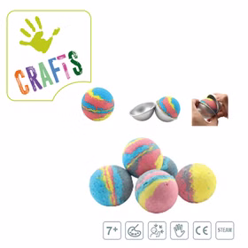 Kreativ-Set Badebomben DIY Bastel-Set Badekugeln für Kinder Basteln Badekugeln selbst kreieren Geschenkidee Kinder Baden Badewanne DIY Basteln