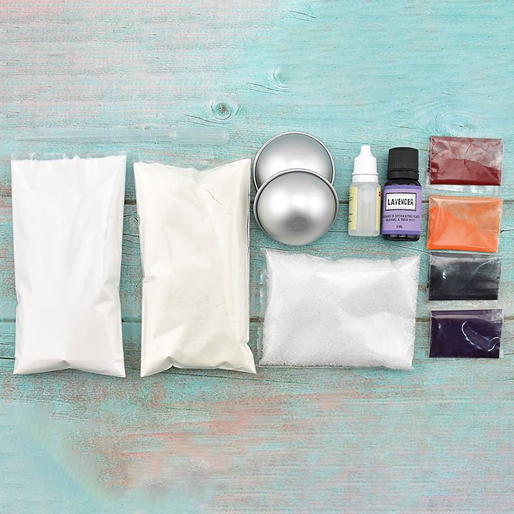 Kreativ-Set Badebomben DIY Bastel-Set Badekugeln für Kinder Basteln Badekugeln selbst kreieren Geschenkidee Kinder Baden Badewanne DIY Basteln