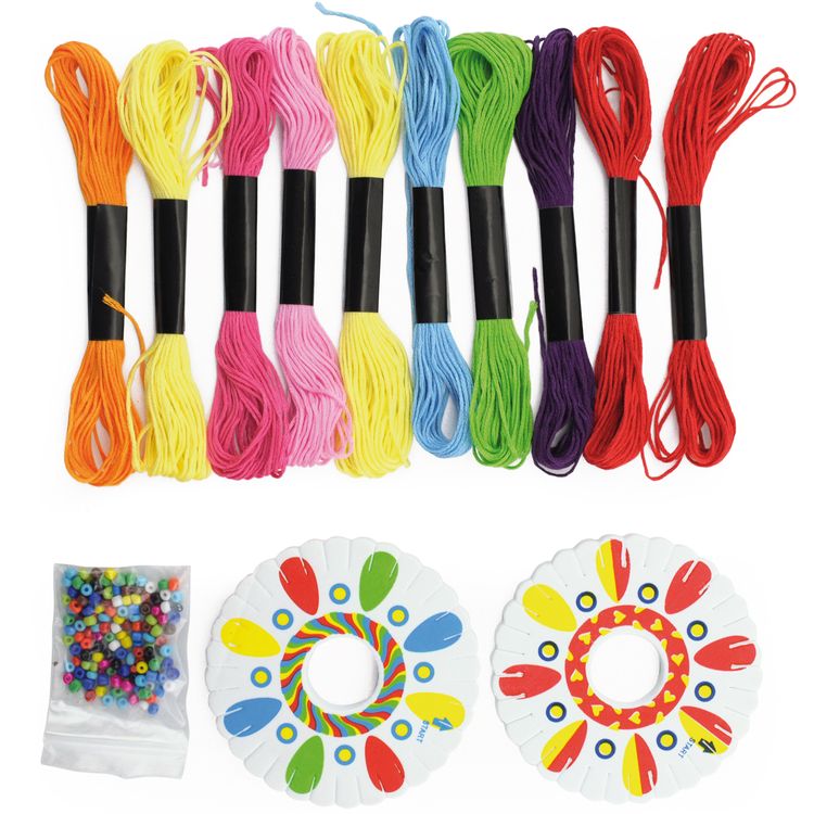 Freundschaftsbänder Bastel-Set Armbänder selber machen für Kinder DIY Kreativ-Set Geschenkidee Geburtstag Girls Mädchen Arm-Schmuck