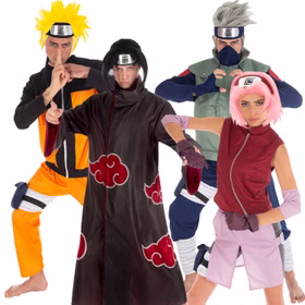 Itachi Kostüm Naruto für Herren Gr. M-XL Naruto Shippuden Manga Anime Mottoparty Fasching Karneval Gruppenkostüm