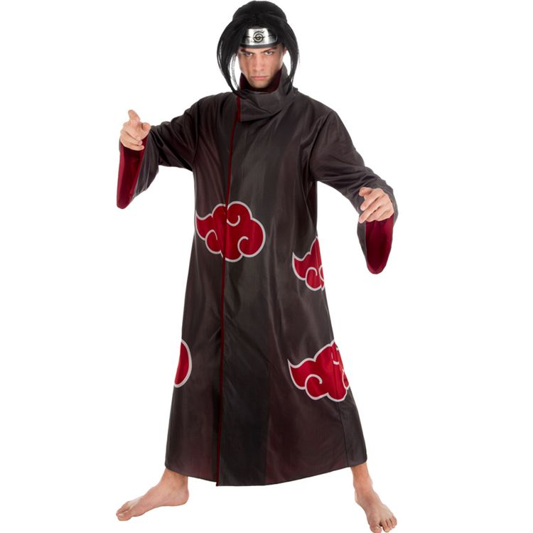 Itachi Deluxe Kostüm Naruto für Herren inkl. Perücke Itachi Deluxe Kostüm Naruto für Herren inkl. Perücke Gr. M-XL Manga Anime Mottoparty Fasching Karneval CosplayvGruppenkostüm