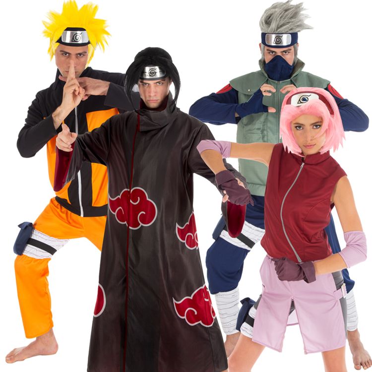 Itachi Deluxe Kostüm Naruto für Herren inkl. Perücke Itachi Deluxe Kostüm Naruto für Herren inkl. Perücke Gr. M-XL Manga Anime Mottoparty Fasching Karneval CosplayvGruppenkostüm