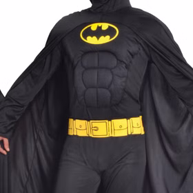 Batman Kostüm für Herren Gr. L-XL schwarz Fledermaus Fasching Karneval Mottoparty Lizenz-Kostüm Paar- und Gruppenkostüm