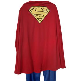 Superman Kostüm mit Muskeln für Kinder 3-12 Jahre rot blau Superheld Fasching  Karneval Mottoparty Filmheld Familienkostüm Kinder-Geburtstag