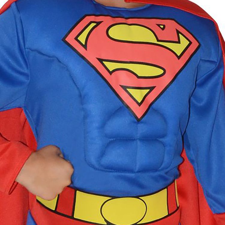 Superman Kostüm mit Muskeln für Kinder Superman Kostüm mit Muskeln für Kinder 3-12 Jahre rot blau Superheld Fasching  Karneval Mottoparty Filmheld Familienkostüm Kinder-Geburtstag