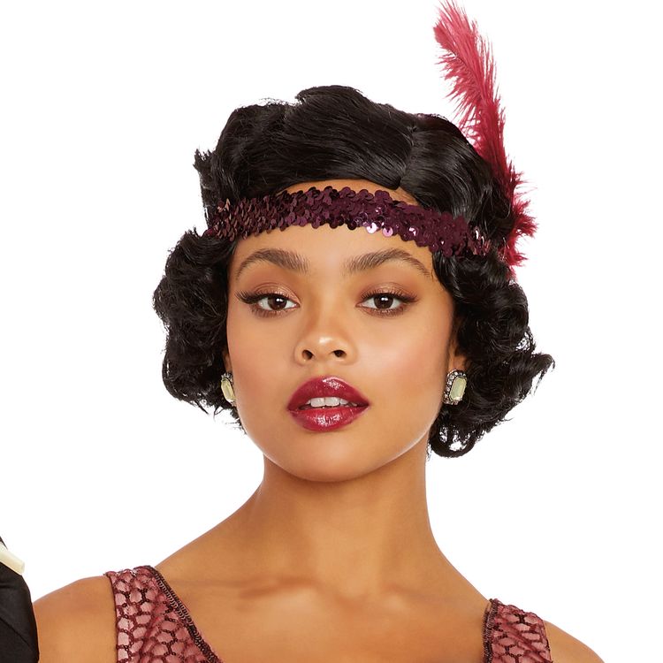 Charleston Kostüm Deluxe Mrs. Gatsby 20er Jahre Kleid rot mit Haarband für Damen Charleston Kostüm Deluxe Mrs. Gatsby für Damen Gr. S-XL Kleid rot mit Haarband 20er Jahre Babylon Berlin Fasching Karneval Mottoparty Paarkostüm
