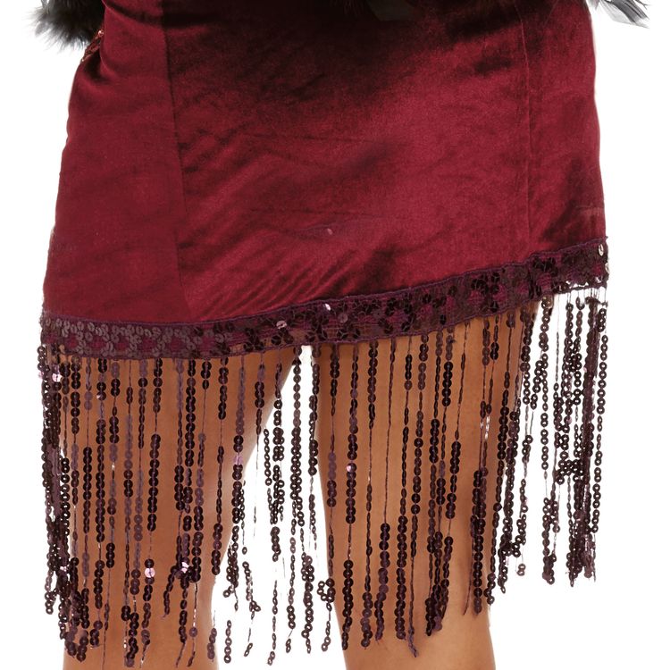 Charleston Kostüm Deluxe Mrs. Gatsby 20er Jahre Kleid rot mit Haarband für Damen Charleston Kostüm Deluxe Mrs. Gatsby für Damen Gr. S-XL Kleid rot mit Haarband 20er Jahre Babylon Berlin Fasching Karneval Mottoparty Paarkostüm