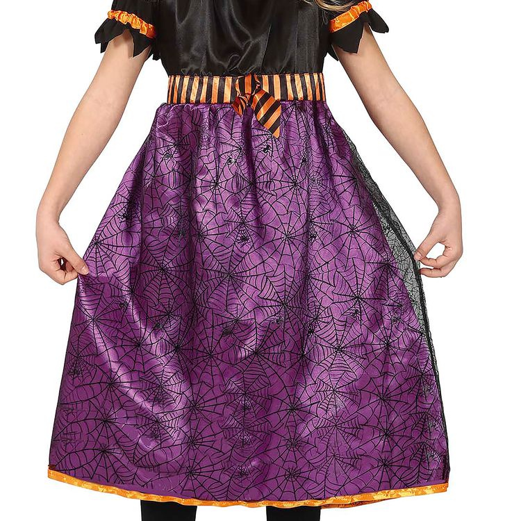Hexen Kostüm Griselda Spinnenbein für Kinder 3-12 Jahre lila Halloween Hexenkleid Fasching Karneval Mottoparty Kindergeburtstag Kinderfasching