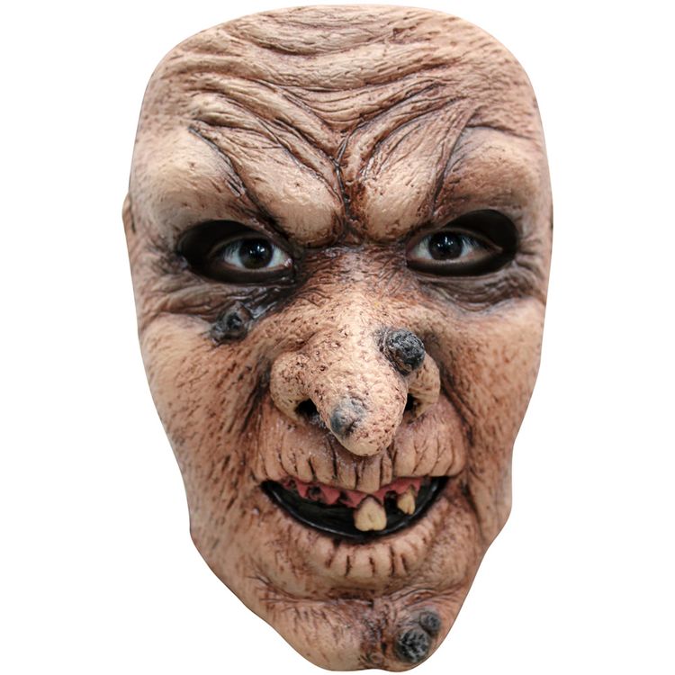 Hexen-Maske Böse Hexe Furunkel hautfarben Latex für Erwachsene Einheitsgröße Halloweenmaske Fasching Karneval Mottoparty