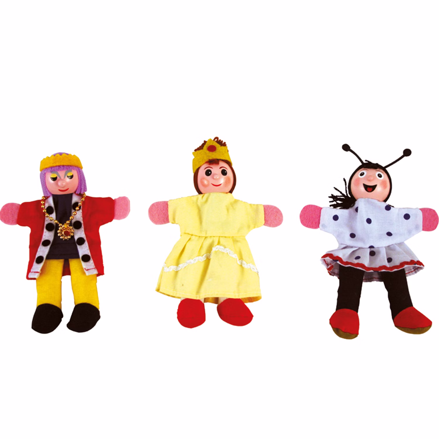 Hochwertige Märchen Fingerpuppen 12 Stück für Kasperletheater 13 cm groß für Kinder Spielzeug Fingerpuppen aus Holz und Stoff Kinder-Spielwaren Puppentheater Geschenkidee